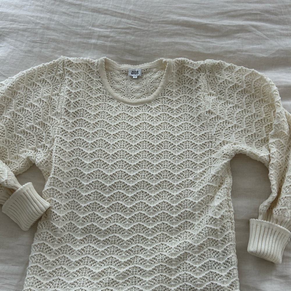 Elegant Cream Knit Sweater